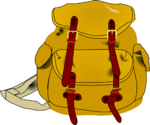 Free backpack brown sack vector